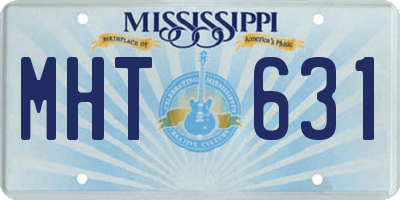 MS license plate MHT631