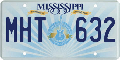 MS license plate MHT632