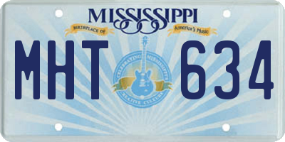 MS license plate MHT634