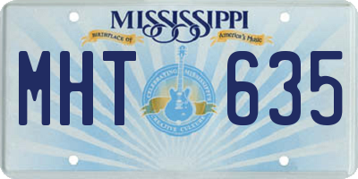 MS license plate MHT635