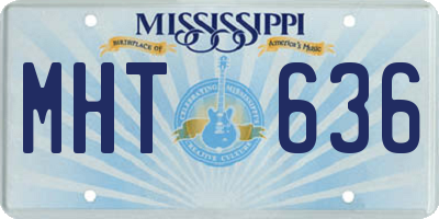 MS license plate MHT636