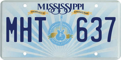 MS license plate MHT637