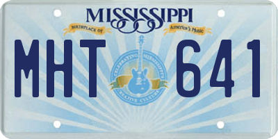 MS license plate MHT641