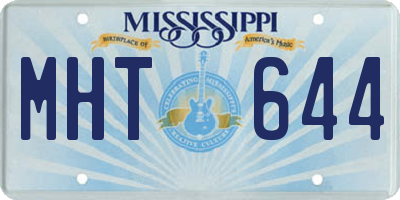MS license plate MHT644