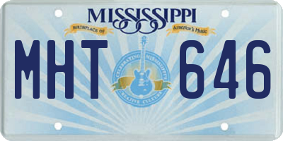 MS license plate MHT646