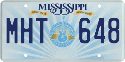 MS license plate MHT648
