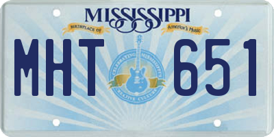 MS license plate MHT651