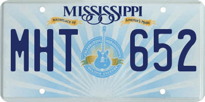 MS license plate MHT652