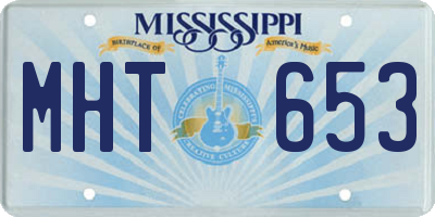 MS license plate MHT653