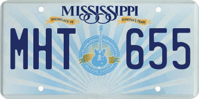 MS license plate MHT655