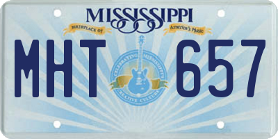 MS license plate MHT657