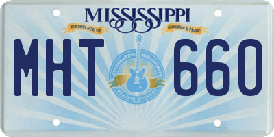 MS license plate MHT660