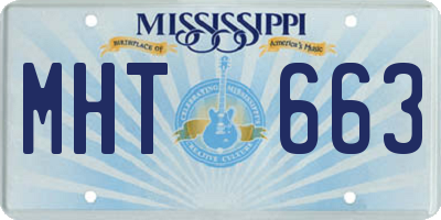 MS license plate MHT663