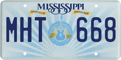 MS license plate MHT668
