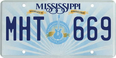 MS license plate MHT669