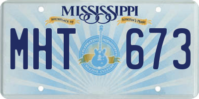 MS license plate MHT673