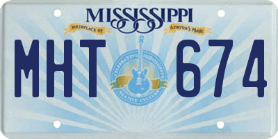 MS license plate MHT674