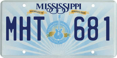 MS license plate MHT681