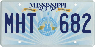 MS license plate MHT682