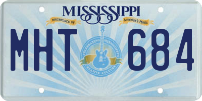 MS license plate MHT684