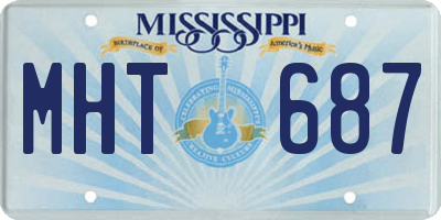 MS license plate MHT687