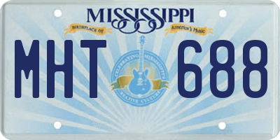 MS license plate MHT688