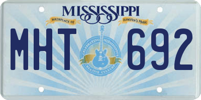 MS license plate MHT692