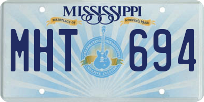 MS license plate MHT694