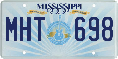 MS license plate MHT698