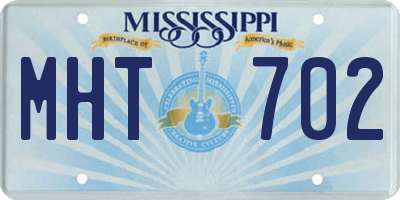 MS license plate MHT702