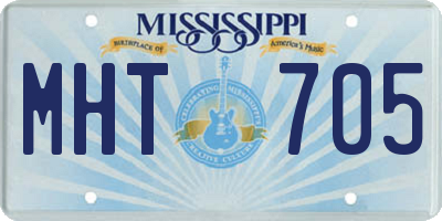 MS license plate MHT705