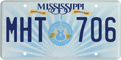 MS license plate MHT706