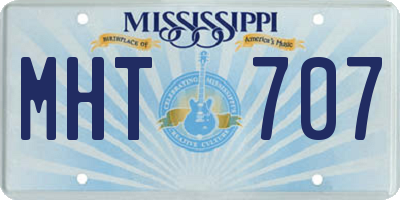 MS license plate MHT707