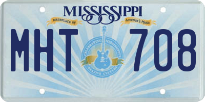 MS license plate MHT708