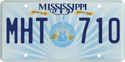 MS license plate MHT710