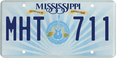 MS license plate MHT711