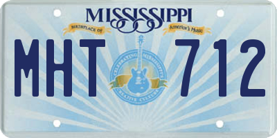 MS license plate MHT712
