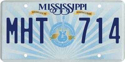 MS license plate MHT714