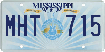 MS license plate MHT715