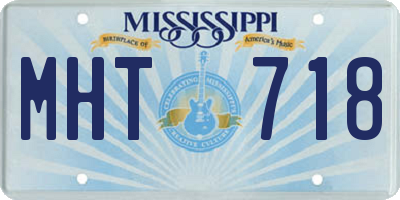 MS license plate MHT718