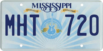 MS license plate MHT720