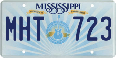 MS license plate MHT723