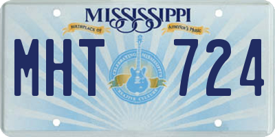 MS license plate MHT724