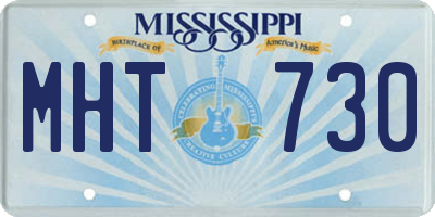 MS license plate MHT730