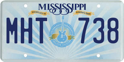 MS license plate MHT738