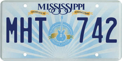MS license plate MHT742