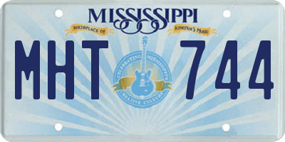 MS license plate MHT744