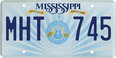 MS license plate MHT745