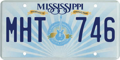 MS license plate MHT746