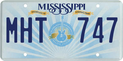 MS license plate MHT747